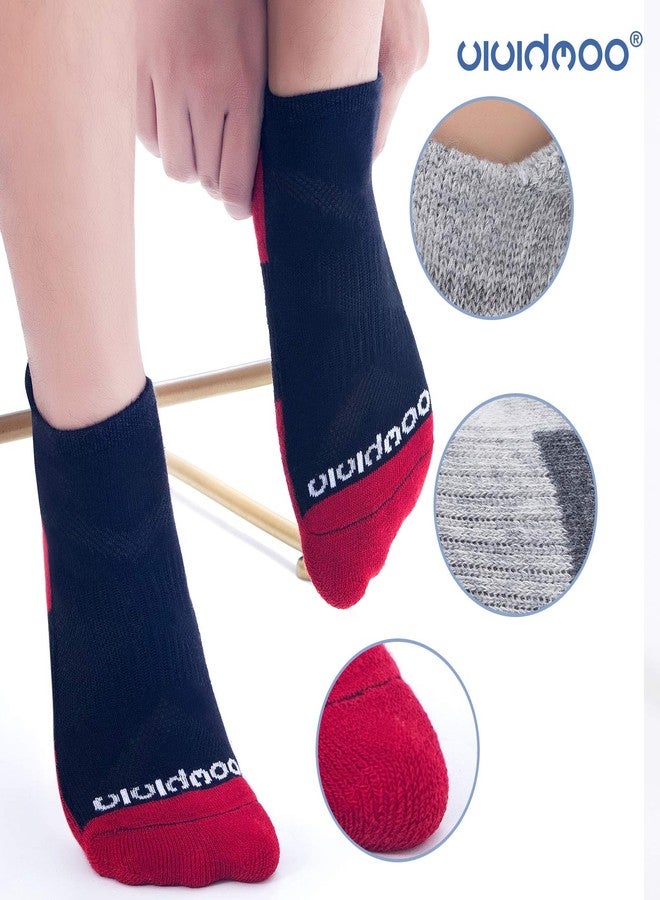 Vividmoo No-Show Ankle Socks Men-Women, Low-Cut Performance Athletic Cotton Essentials, Non-Slip Athletic Cushioned Crew, Training Sports,Comfortable Mesh Ventilation, Durable,Multi-Pack - Image 5